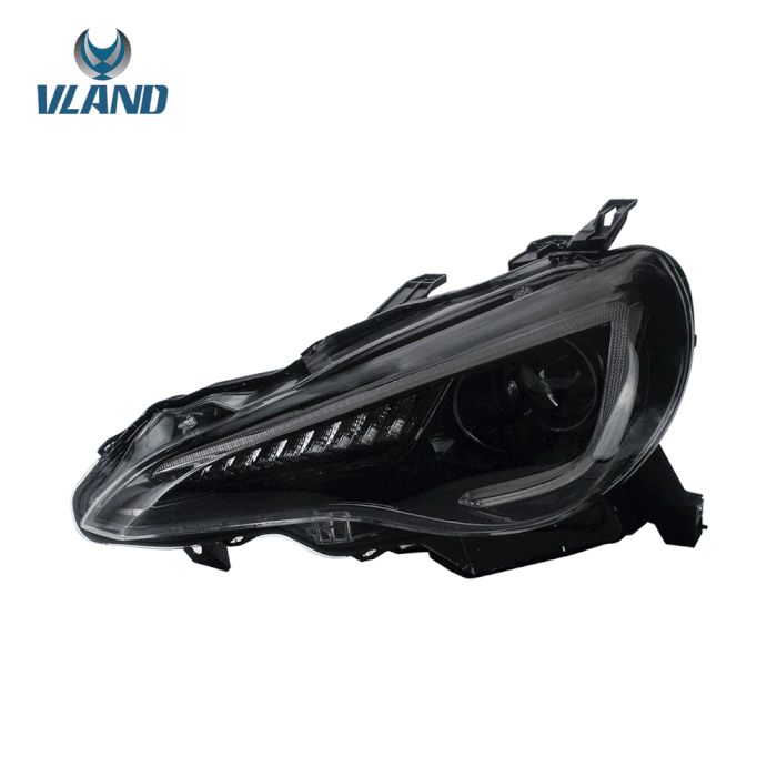 VLAND Set of Dual Beam Projector Headlights and Full LED Tail Lights for Toyota 86 GT86 2012-2020 Subaru BRZ 2013-2020 Scion FR-S 2013-2020 VLAND Factory