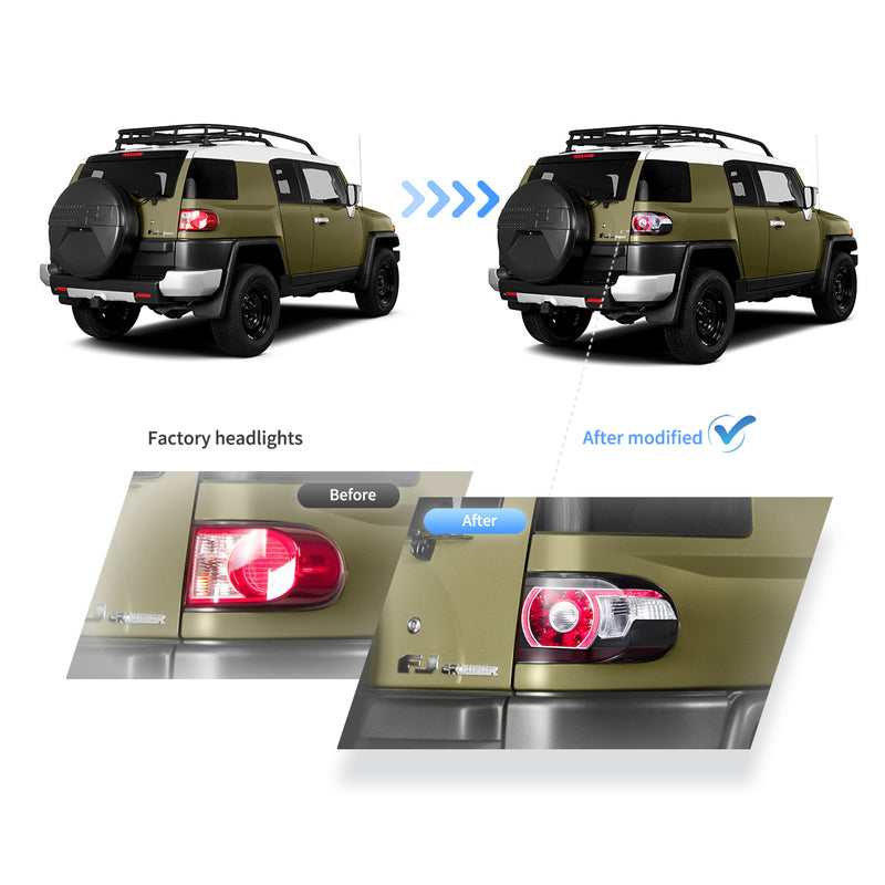 VLAND LED Tail Lights For Toyota FJ Cruiser 2007-2017