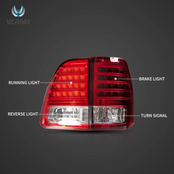 VLAND  Full LED Tail Lights for Toyota Land Cruiser 2000-2007