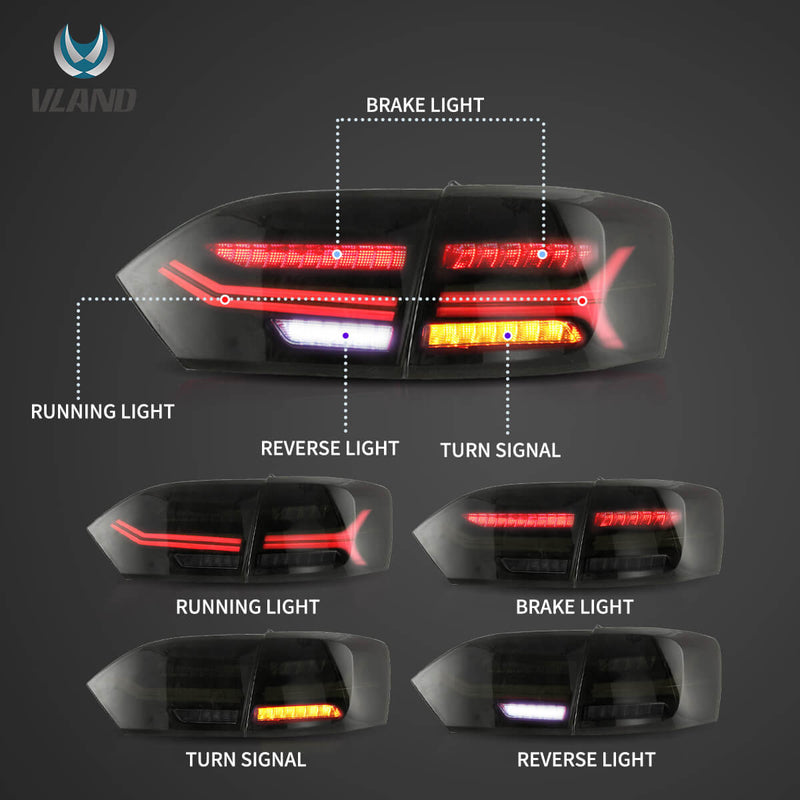 Vland LED Tail Lights For Jetta Sagitar 2011-2014