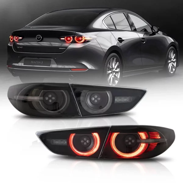VLAND Tail Lights For Mazda 3 Axela Sedan 2019-2023 w/ Dynamic Welcome Lighting VLAND Factory