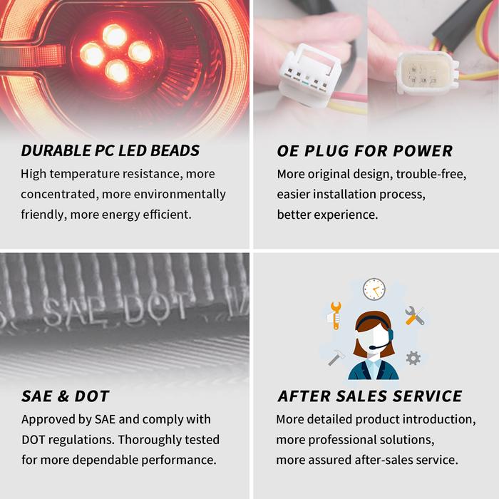 VLAND Tail Lights For Mazda 3 Axela Sedan 2019-2023 w/ Dynamic Welcome Lighting VLAND Factory