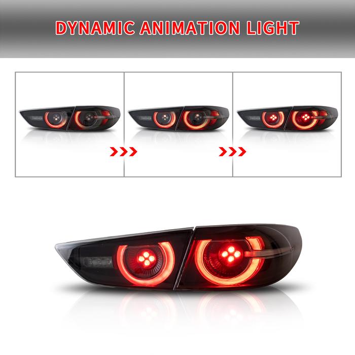 VLAND Tail Lights For Mazda 3 Axela Sedan 2019-2023 w/ Dynamic Welcome Lighting VLAND Factory