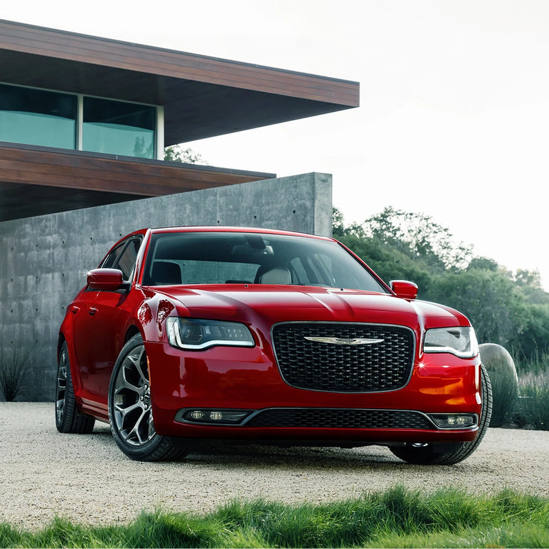 VLAND Dual Beam Projector Headlights and FULL LED TAIL LIGHTS FOR CHRYSLER 300/LANCIA THEMA 2011-2014 2ND GEN LD