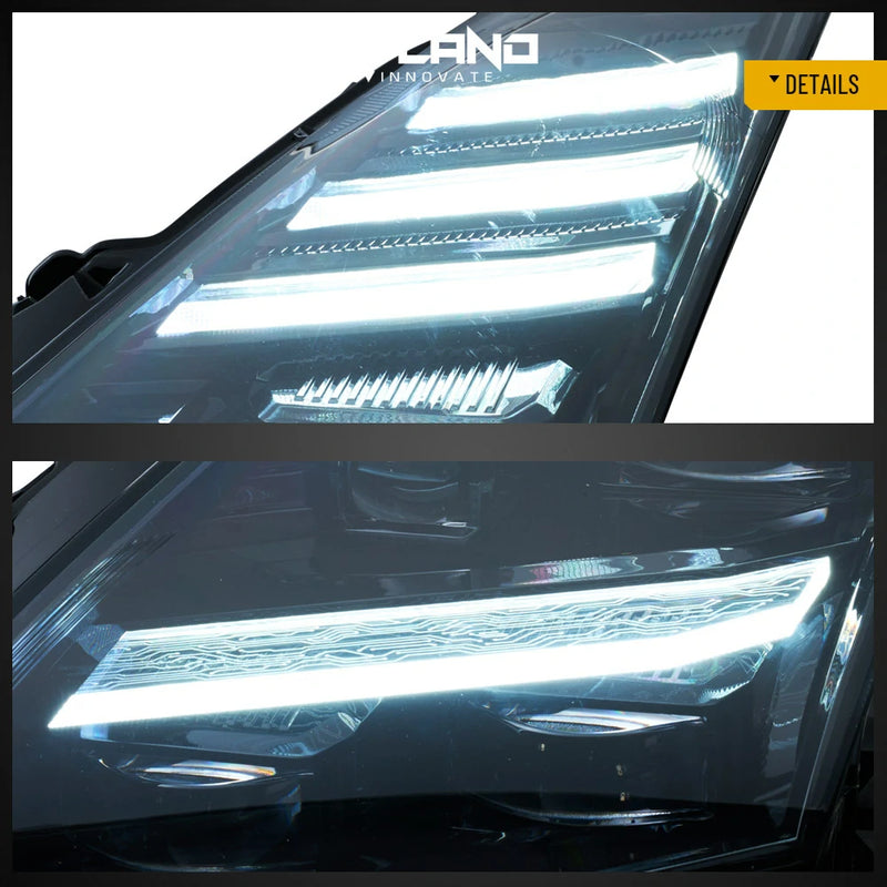 VLAND FULL LED Projector Headlights DRL Projector For 2008-2024 Nissan R35 GTR