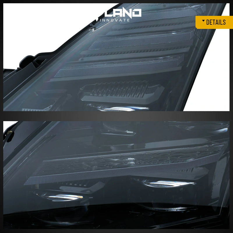 VLAND FULL LED Projector Headlights DRL Projector For 2008-2024 Nissan R35 GTR