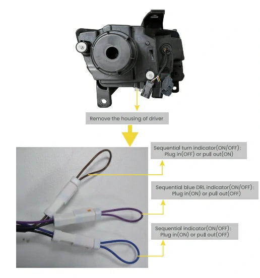 VLAND Full LED Dual Beam Headlights for Jeep Grand Cherokee WK2 2011-2013 4th Gen (Fourth Generation WK2) w/ Blue DRL Sequential Indicator