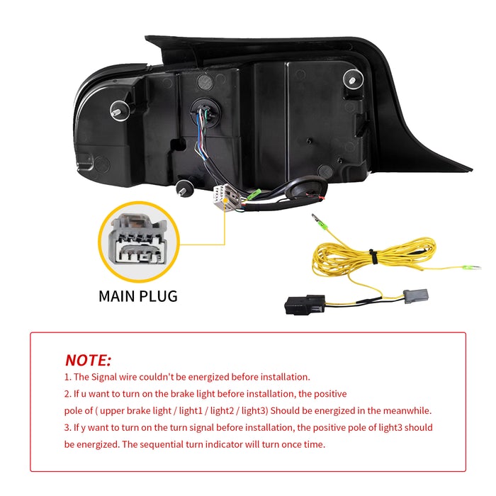 VLAND Full LED Headlights & 7-Modes Switchable Full LED Taillights for Ford Mustang 2010-2012 5th Gen