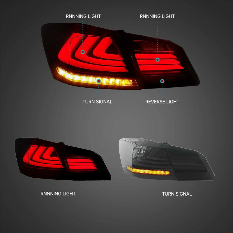 VLAND Full LED Tail lights For Honda Accord 9th 2013-2015 (US Models)