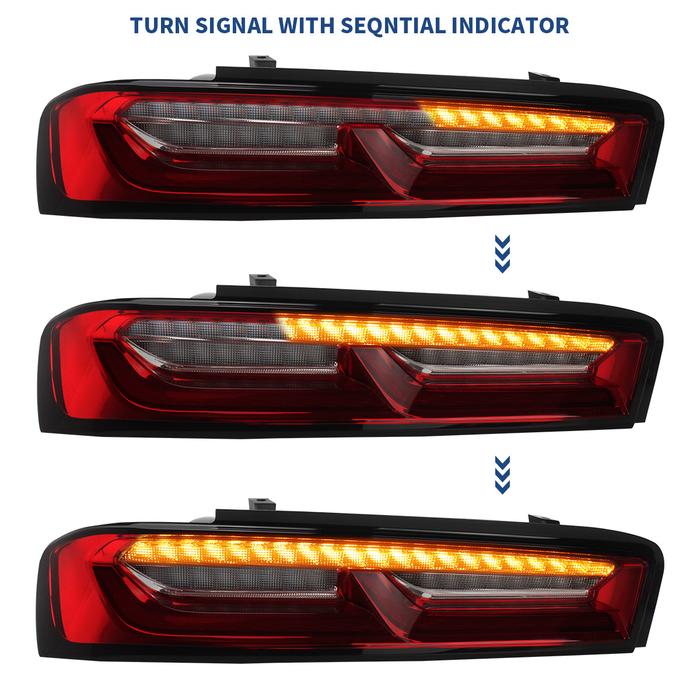 VLAND Luces traseras LED completas para Chevrolet Camaro 2016-2018 (apto para modelos europeos)