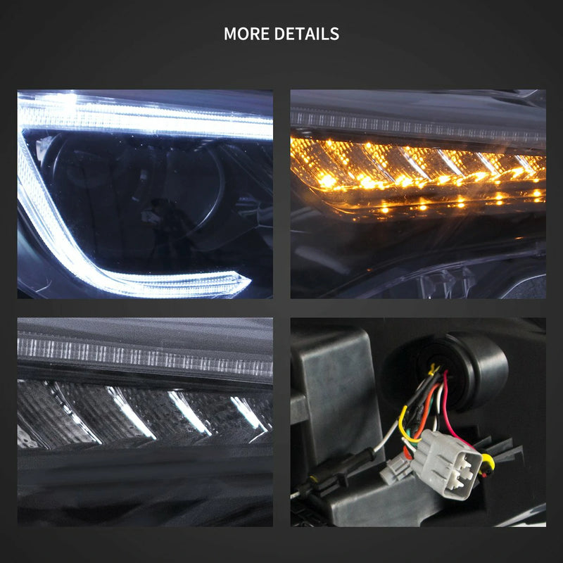 Vland Headlights For Toyota 86 2012-2020, Subaru BRZ 2013-2019 and Scion FR-S 2013-2016 1st Gen (First generation ZN6/ZC6) w/ sequential Turn Signal