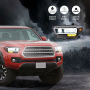 VLAND LED Headlights & Amber Turn Tail Lights For Toyota Tacoma 2016-2023