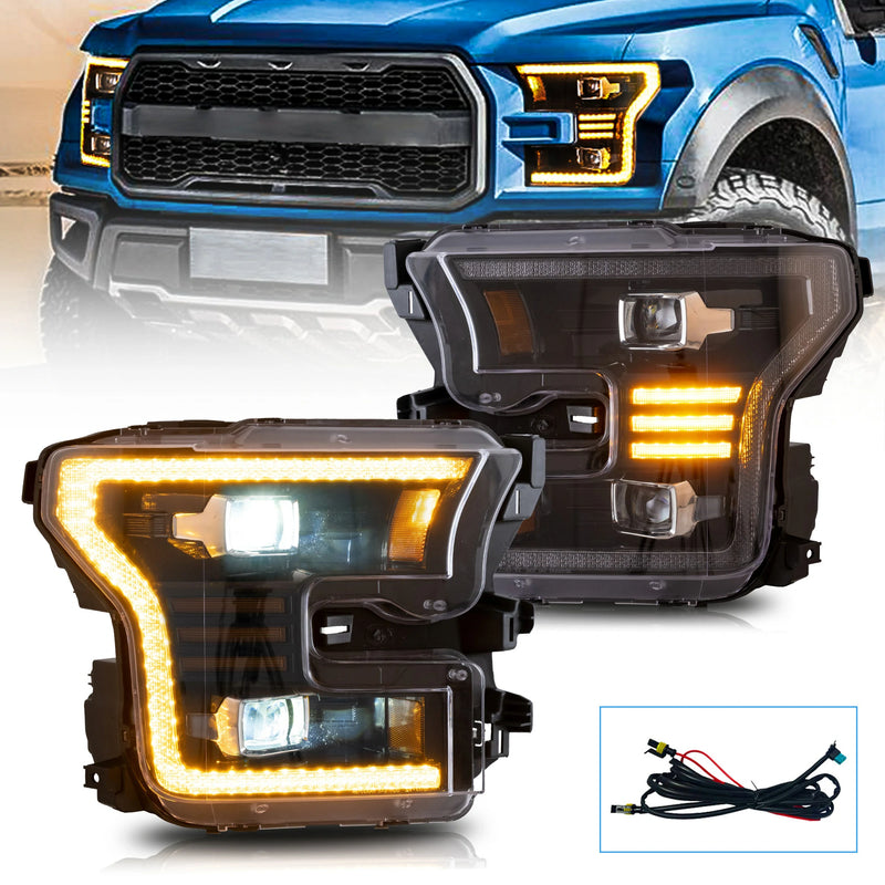 Reflektory projektorowe LED VLAND do Forda F-150/Forda Lobo 2015-2017