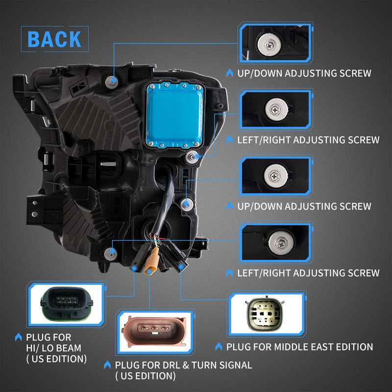 Reflektory projektorowe LED VLAND do Forda F-150/Forda Lobo 2015-2017