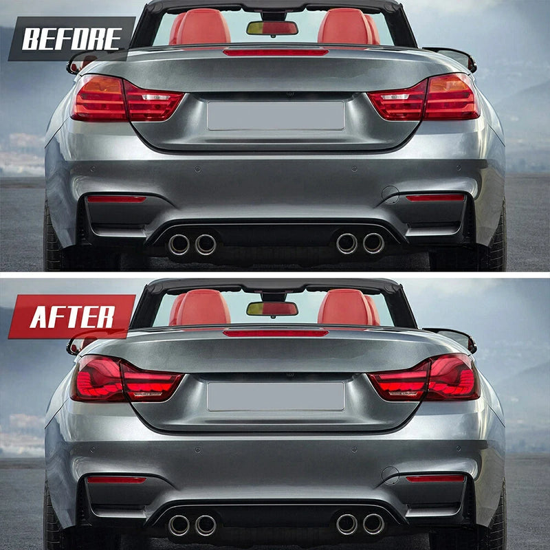 VLAND LED Red Clear Tail Lights Compatible with BMW M4(F82 F83) 4-Series (F32 F33 F36) 2014-2020