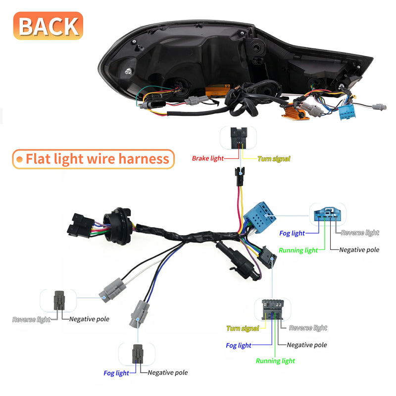 VLAND LED Smoked Clear Tail Lights Compatible with BMW M4(F82 F83) 4-Series (F32 F33 F36) 2014-2020
