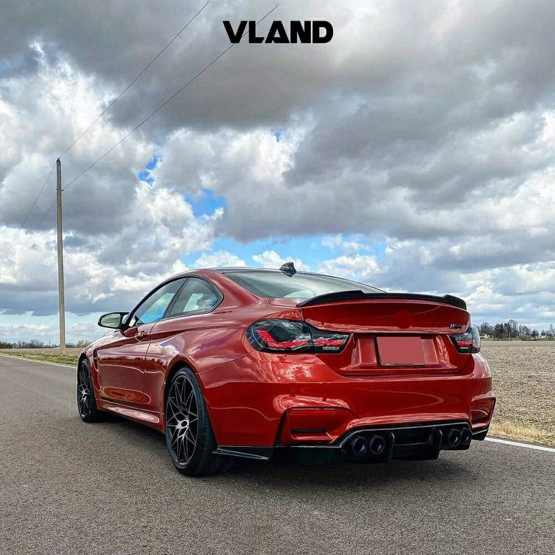 VLAND LED Smoked Clear Tail Lights Compatible with BMW M4(F82 F83) 4-Series (F32 F33 F36) 2014-2020
