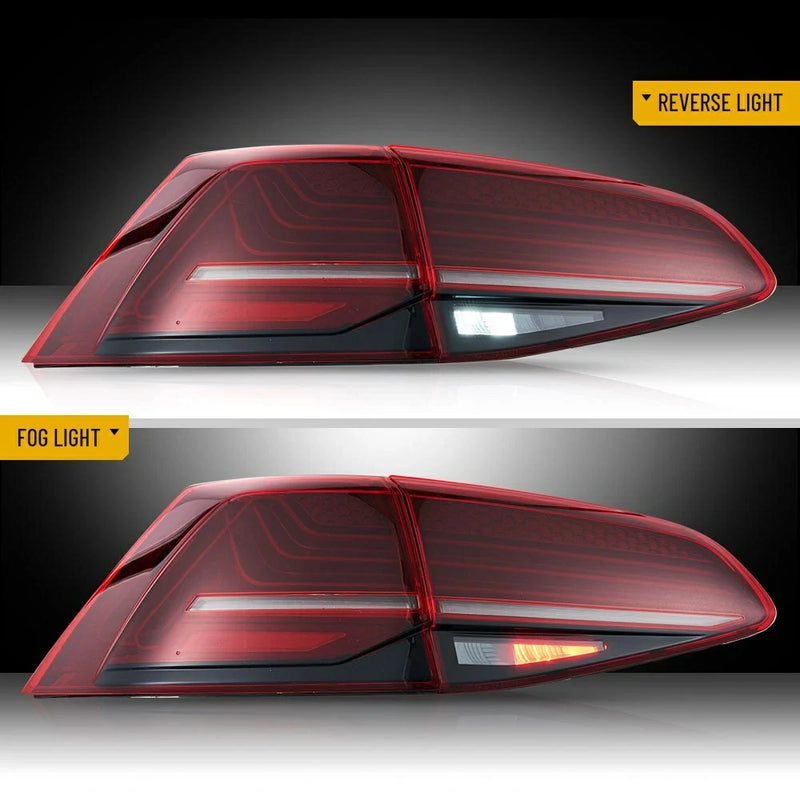 VLAND LED Tail Lights For 2015-17 Volkswagen VW Golf7 MK7 MK7.5 Latest Style w/Sequential Indicator