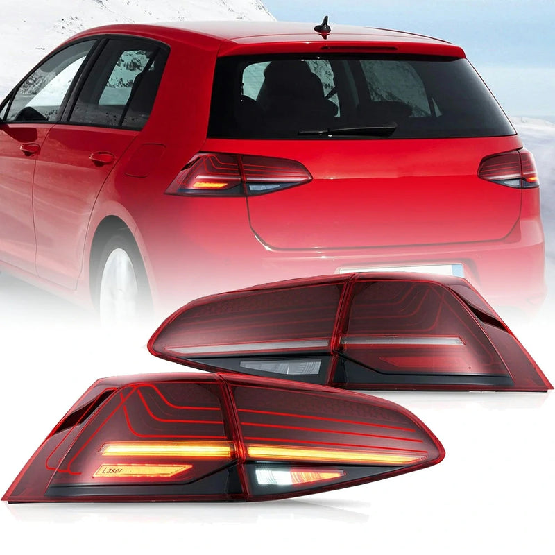VLAND LED Tail Lights For 2015-17 Volkswagen VW Golf7 MK7 MK7.5 Latest Style w/Sequential Indicator
