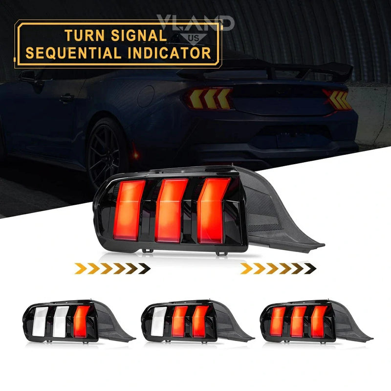 VLAND LED Tail Lights for Ford Mustang 2024-2026 S650 7th Gen [US Model]