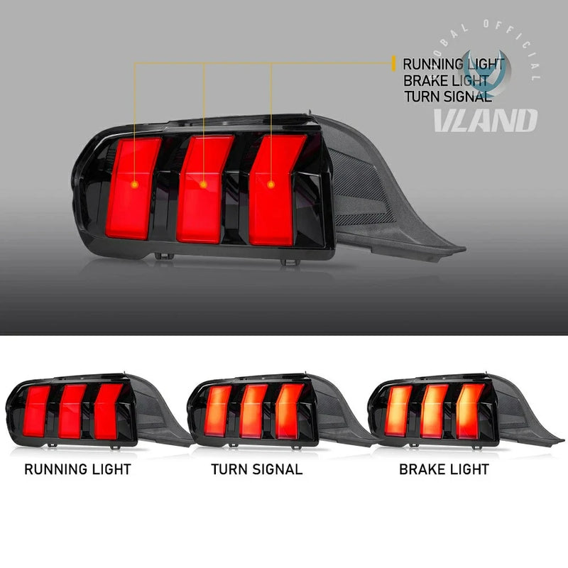 VLAND LED Tail Lights for Ford Mustang 2024-2026 S650 7th Gen [US Model]