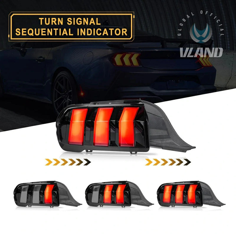 VLAND LED Tail Lights for Ford Mustang 2024-2026 S650 7th Gen [US Model]