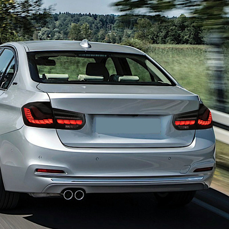 VLAND OLED Smoked Tail Lights for BMW 3-Series F30 F35 F80 6th Gen Sedan 2012-2019