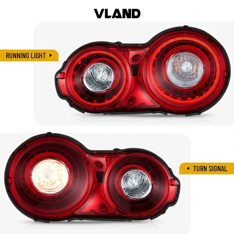 VLAND Red LED Tail Lights Fit For 2009-2024 Nissan GTR R35