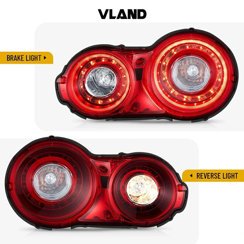 VLAND Red LED Tail Lights Fit For 2009-2024 Nissan GTR R35