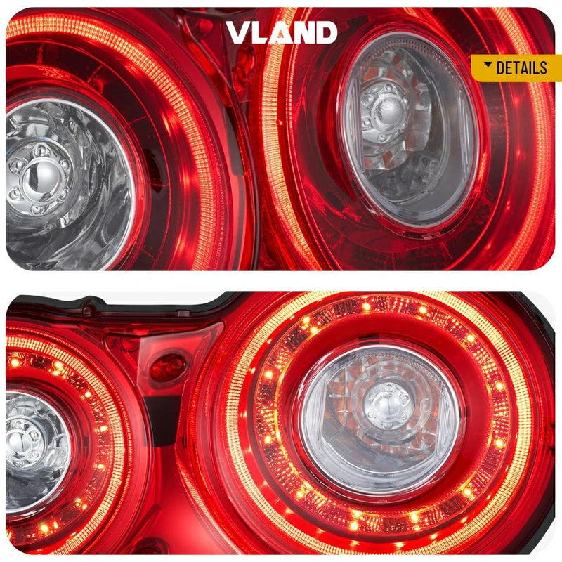 VLAND LED Headlights and Red Tail Lights FOR 08-23 NISSAN GT-R R35