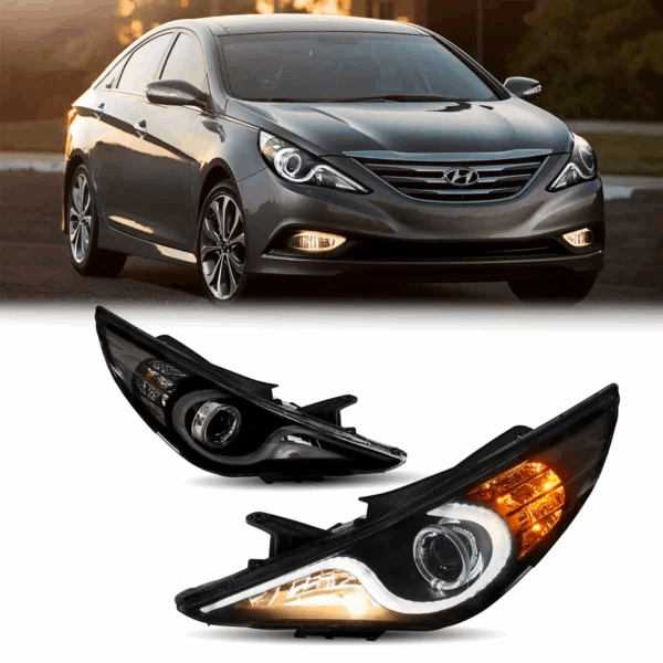 Vland Dual Beam Projector Headlights for Hyundai Sonata/i45 6th Gen (YF) 2011-2014 VLAND Factory