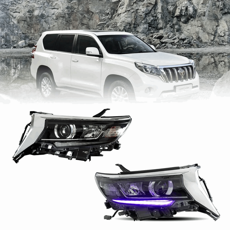 Vland Dual Beam Projector Headlights for Toyota Land Cruiser GXL / TZ-G 2017-2023 4th Gen Second Facelift VLAND Factory