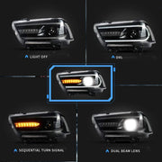 Vland Dual Beam Projector RGB Headlights For Dodge Charger 2011-2014 VLAND Factory