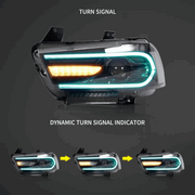 Vland Dual Beam Projector RGB Headlights For Dodge Charger 2011-2014 VLAND Factory