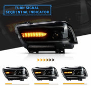 Vland Dual Beam Projector RGB Headlights For Dodge Charger 2011-2014 VLAND Factory