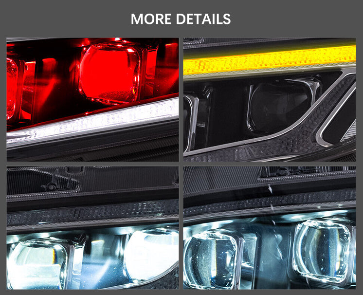 Vland Full LED Demon Eye Headlights for Honda Civic 2015-2021 (Tenth generation / 10th Gen Sedan Coupe Hatchback) VLAND Factory