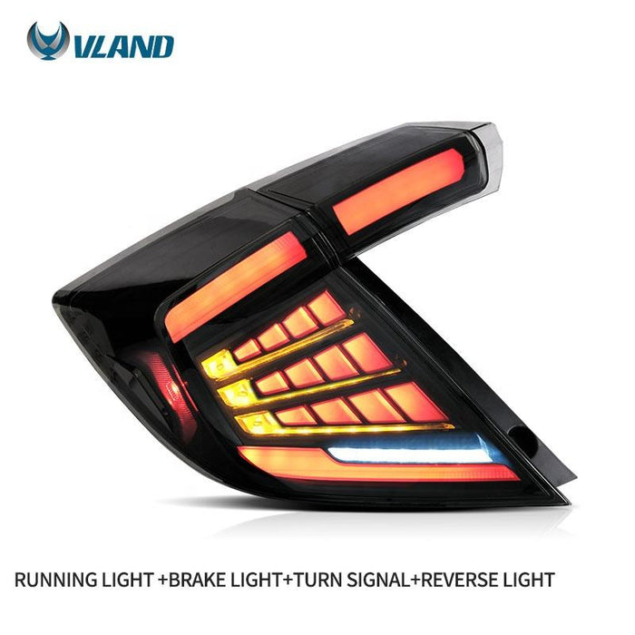 Vland Full LED Tail Lights I For Honda Civic 10th Taillights Assembly 2016-2021 VLAND Factory