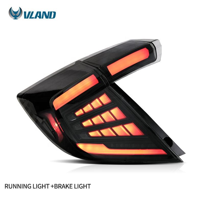 Vland Full LED Tail Lights I For Honda Civic 10th Taillights Assembly 2016-2021 VLAND Factory