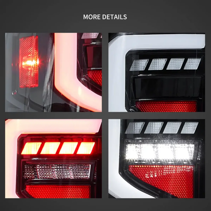 Vland Full LED Tail Lights I for GMC Sierra 1500 2500HD 3500HD 2014-2018 4th Gen. With Dynamic Lighting VLAND Factory