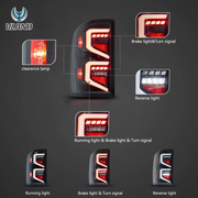 Vland Full LED Tail Lights I for GMC Sierra 1500 2500HD 3500HD 2014-2018 4th Gen. With Dynamic Lighting VLAND Factory