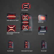 Vland Full LED Tail Lights III for GMC Sierra 1500 2500HD 3500HD 2014-2018 4th Gen. With Dynamic Lighting VLAND Factory