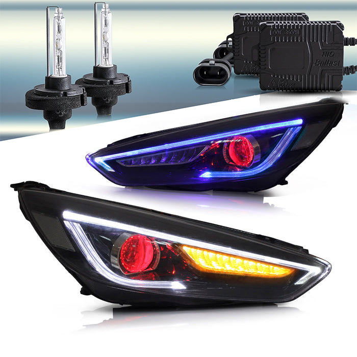 Vland LED Headlights for Ford Focus 2015-2018 With/Without Red Demon Eyes VLAND Factory