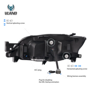 Vland LED Reflection Bowl HeadLights For Subaru Impreza WRX Sti 2008-2011 3rd Gen (GE/GV/GH/GR) VLAND Factory