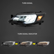 Vland LED Reflection Bowl HeadLights For Subaru Impreza WRX Sti 2008-2011 3rd Gen (GE/GV/GH/GR) VLAND Factory