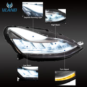Vland LED Reflection Bowl Headlights For Tesla Model 3 2017-2022 VLAND Factory