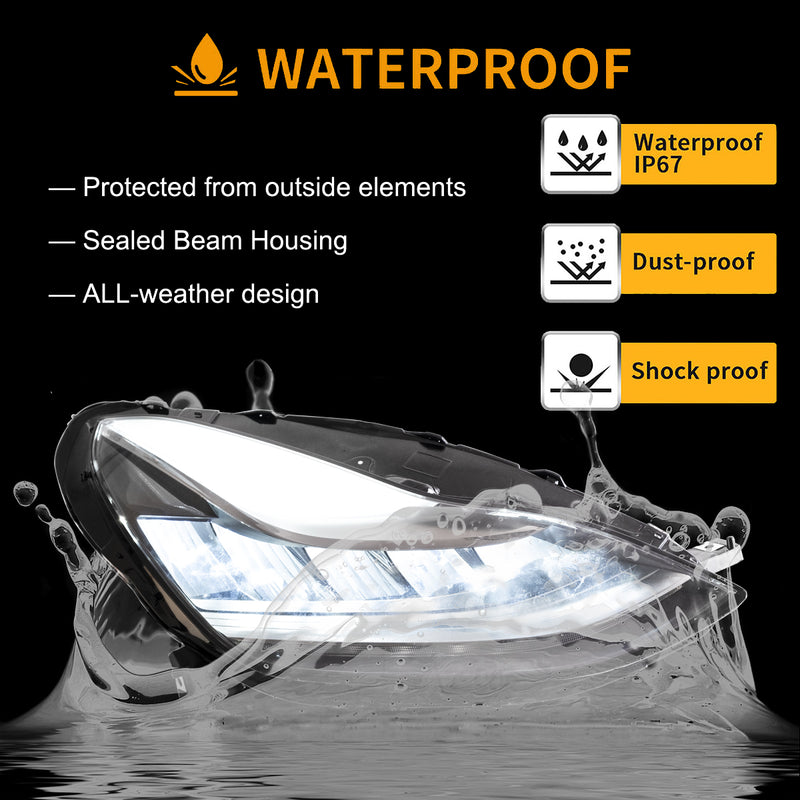 Vland LED Reflection Bowl Headlights For Tesla Model 3 2017-2022 VLAND Factory