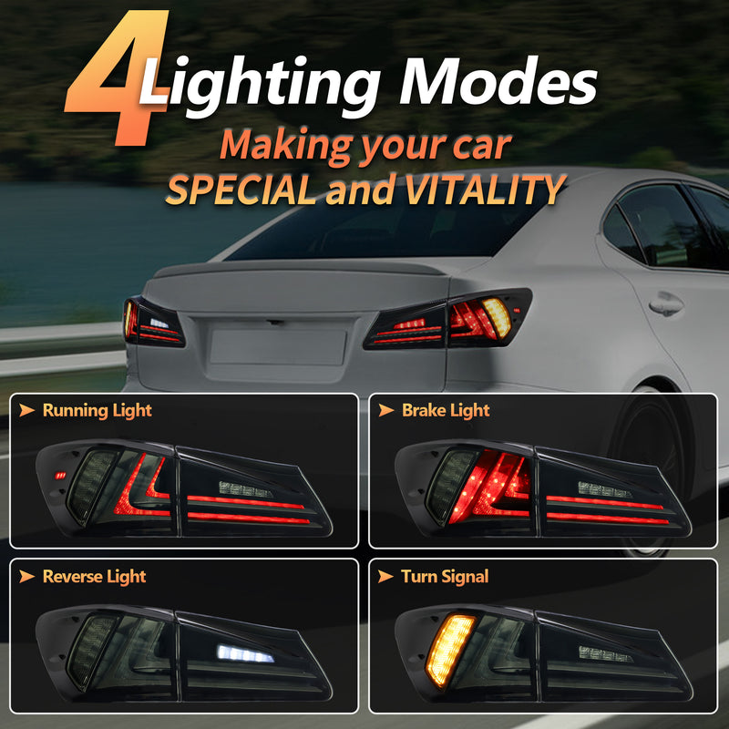 Vland Matrix Projector Headlights + Taillights For Lexus IS250/IS350/IS200d 2006-2012 & ISF(XE20) 2008-2014 VLAND Factory