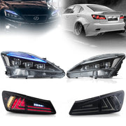Vland Matrix Projector Headlights + Taillights For Lexus IS250/IS350/IS200d 2006-2012 & ISF(XE20) 2008-2014 VLAND Factory