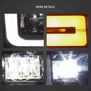 VLAND Full LED Headlights for Ford F250 / F350 / F450 Super Duty 2020-2022 with Sequential Turn Signals Black Housing