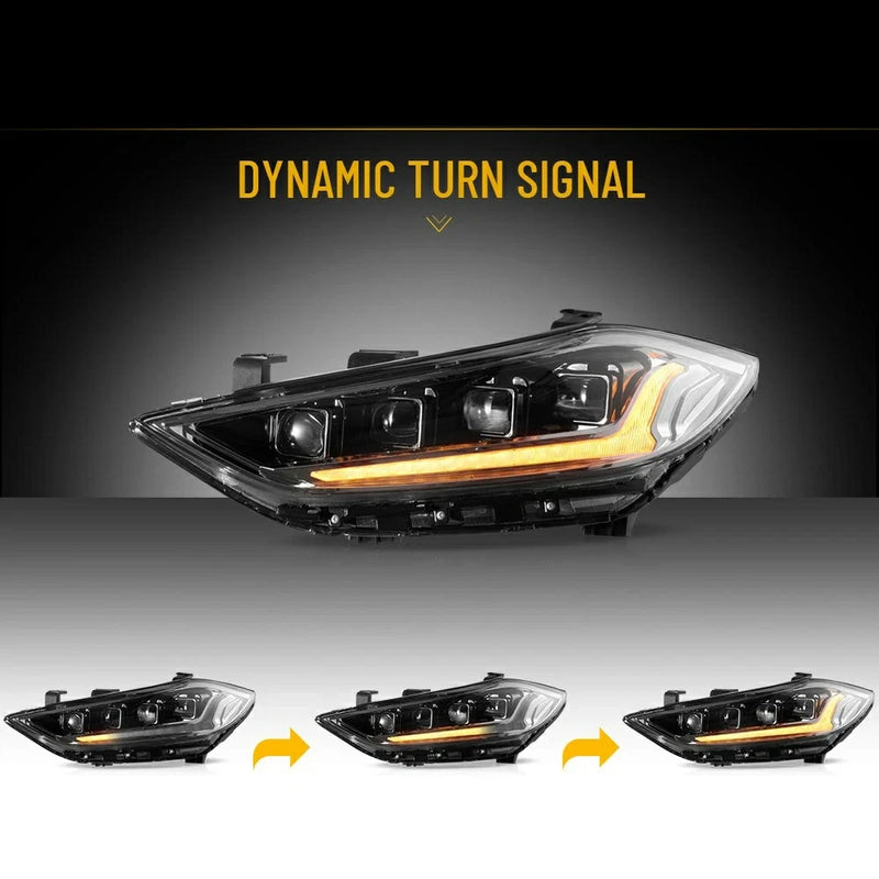 Vland Full LED Projector Headlights For Hyundai Elantra 2017-2018